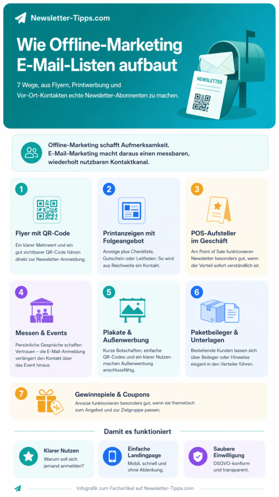 Wege vom Offline-Kontakt zur Newsletter-Anmeldung